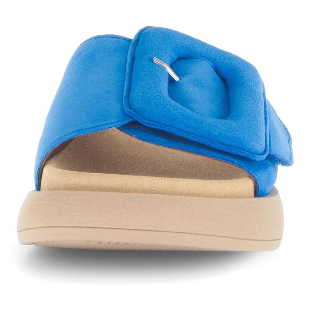 Gabor Pantolette Plateau Sommerschuh Schlappen mit großer Zierschnalle kaufen Fabrikpreis