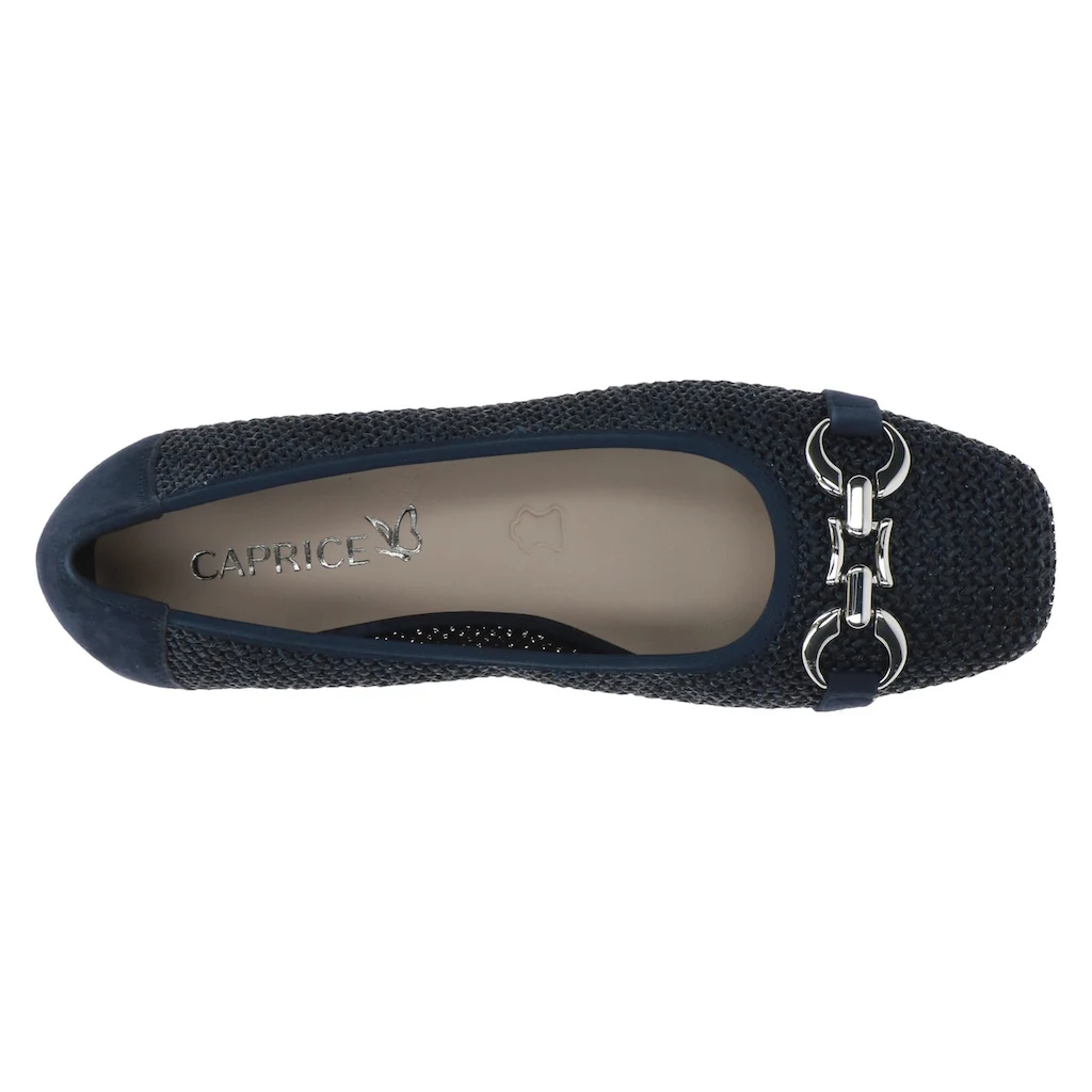 Caprice Ballerina Blockabsatz Bequemschuh Businessschuh mit Schmuckelement Tägliche Deals