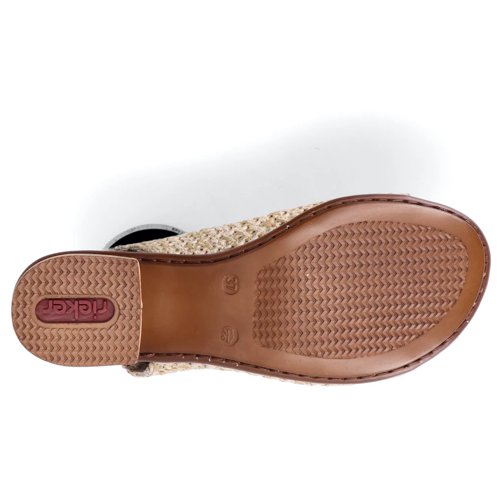 Rieker Sandalette Sommerschuh Sandalette Blockabsatz in modischer Flecht-Optik kaufen Begrenzte Freigabe