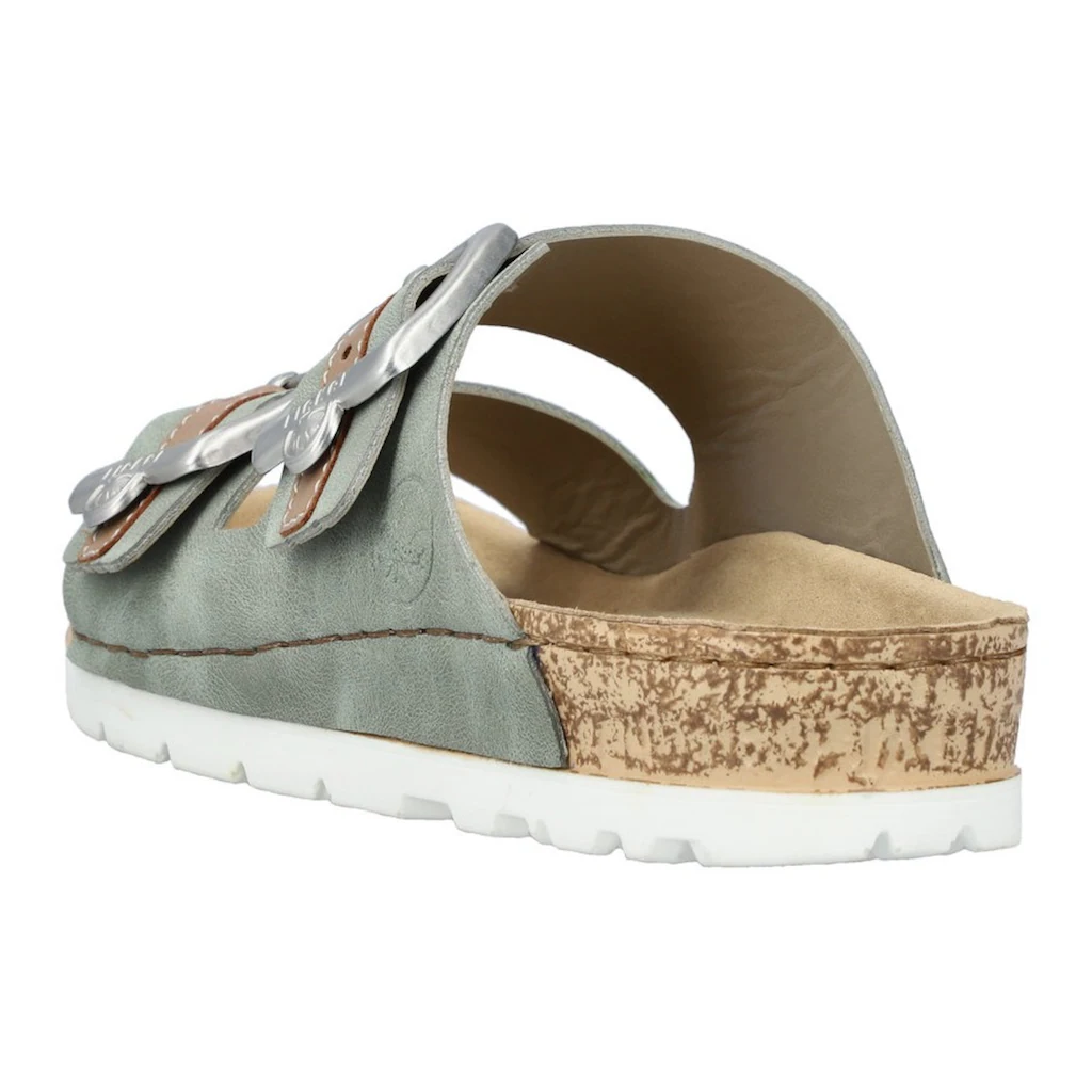 Rieker Pantolette Sommerschuh Schlappen mit verstellbaren Schnallen Neueste Stile