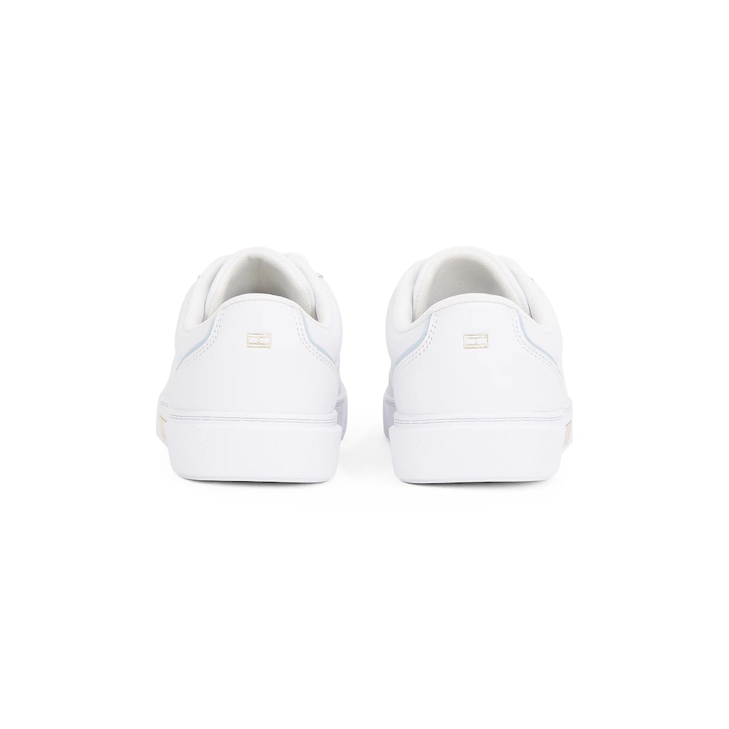 Tommy Hilfiger Plateausneaker »CHIC COURT SNEAKER« Freizeitschuh Halbschuh Schnürschuh goldfarbenes Schmuckelement ▷ für Kostenloser Versand