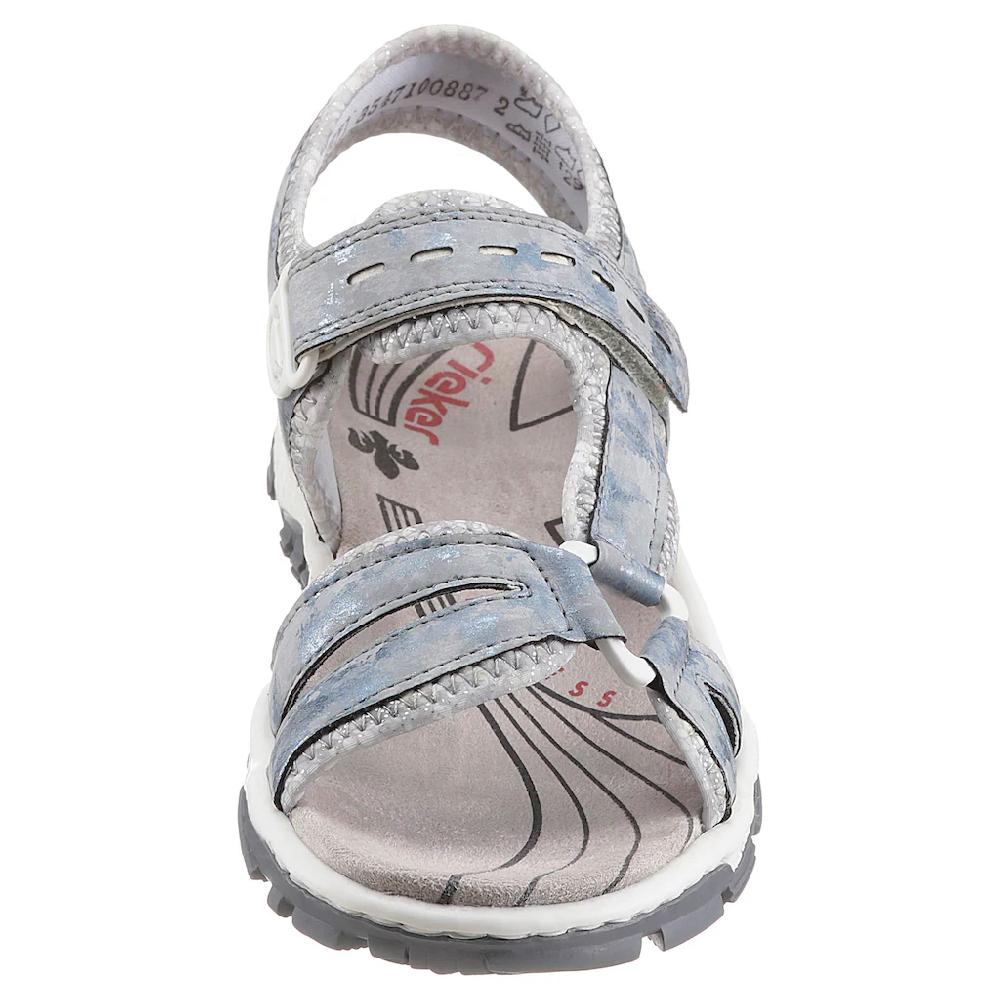 Rieker Riemchensandale Sommerschuh Sandalette Keilabsatz in Used-Optik online bestellen Fabrikpreis