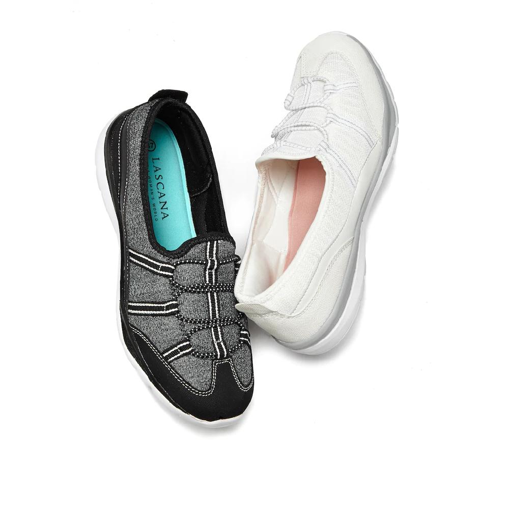 LASCANA Sneaker »Slip-On-Sneaker « im sportiven Look Halbschuh Freizeitschuh Slipper VEGAN ▷ für Online Outlet