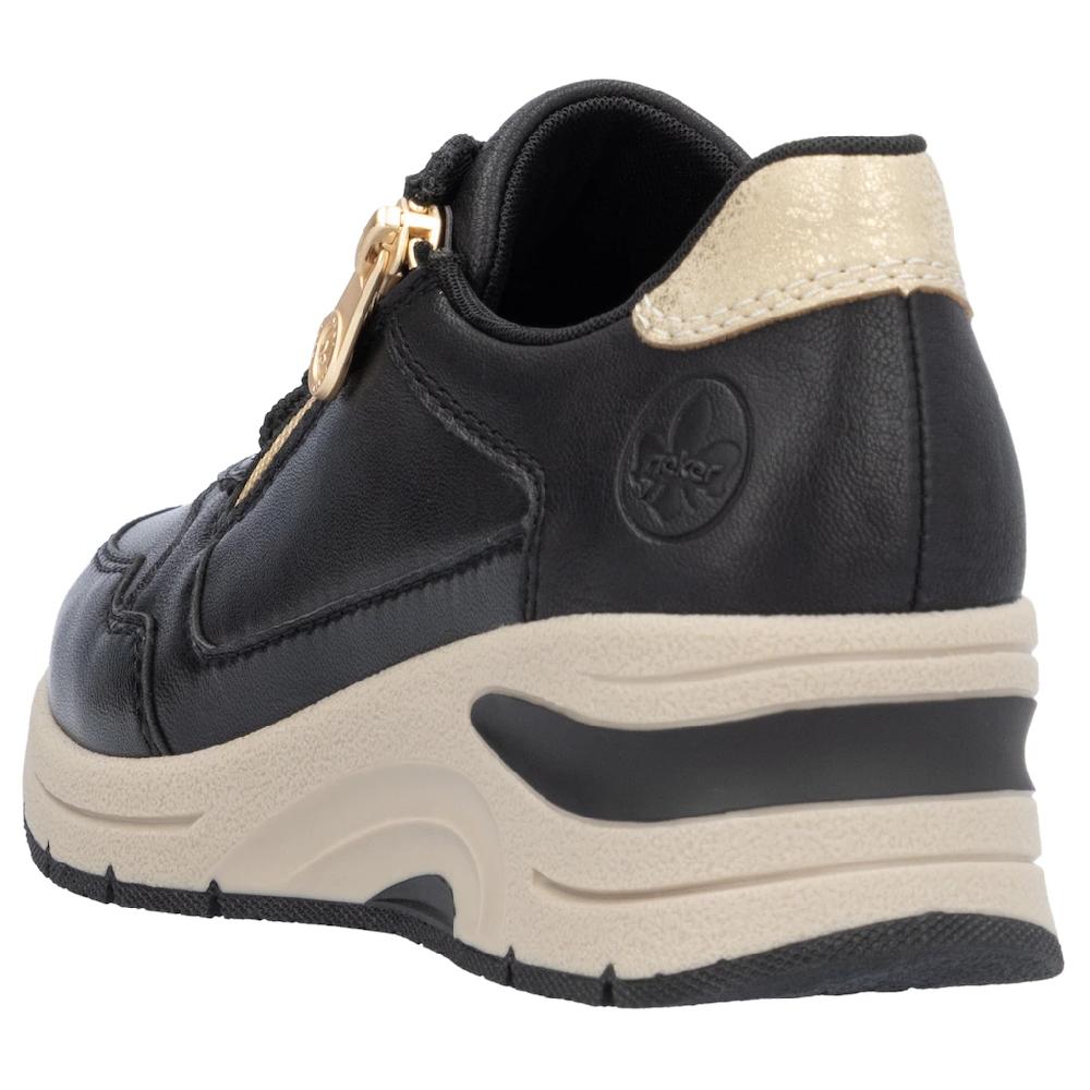Rieker Keilsneaker Freizeitschuh Halbschuh Schnürschuh mit Reißverschluss kaufen Blitzangebot
