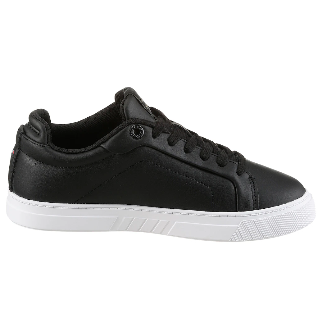 Tommy Hilfiger Plateausneaker »WOMENS ICON COURT SNEAKER FLAG« Freizeitschuh Schnürschuh Halbschuh mit gepolstertem Schaftrand ▷ für Saisonale Angebote