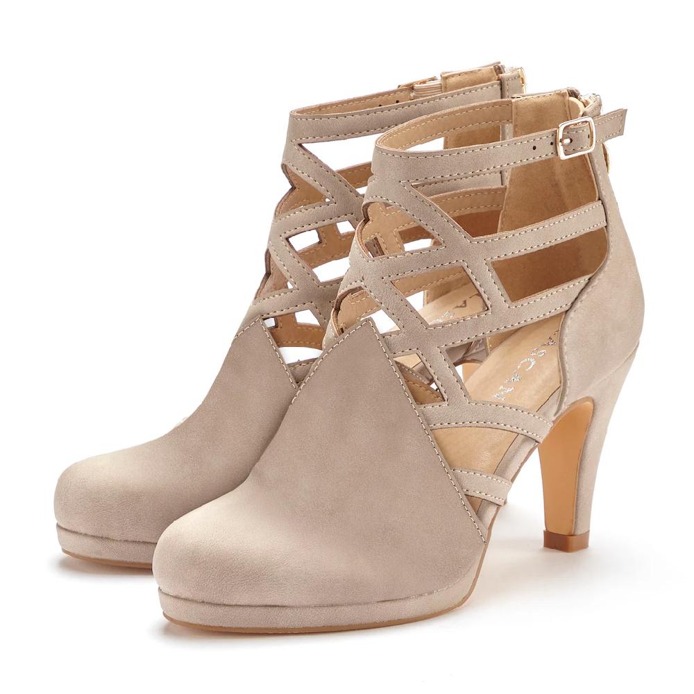 LASCANA Stiefelette Stiefel Boots mit Cut-Outs VEGAN Kostenlose Rückgabe