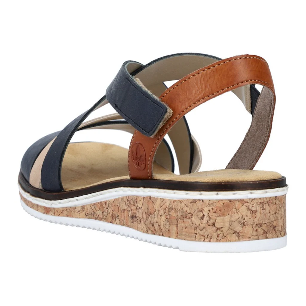 Rieker Riemchensandale Sommerschuh Sandalette Keilabsatz mit Klettriemchen kaufen Bis zu 60% Rabatt
