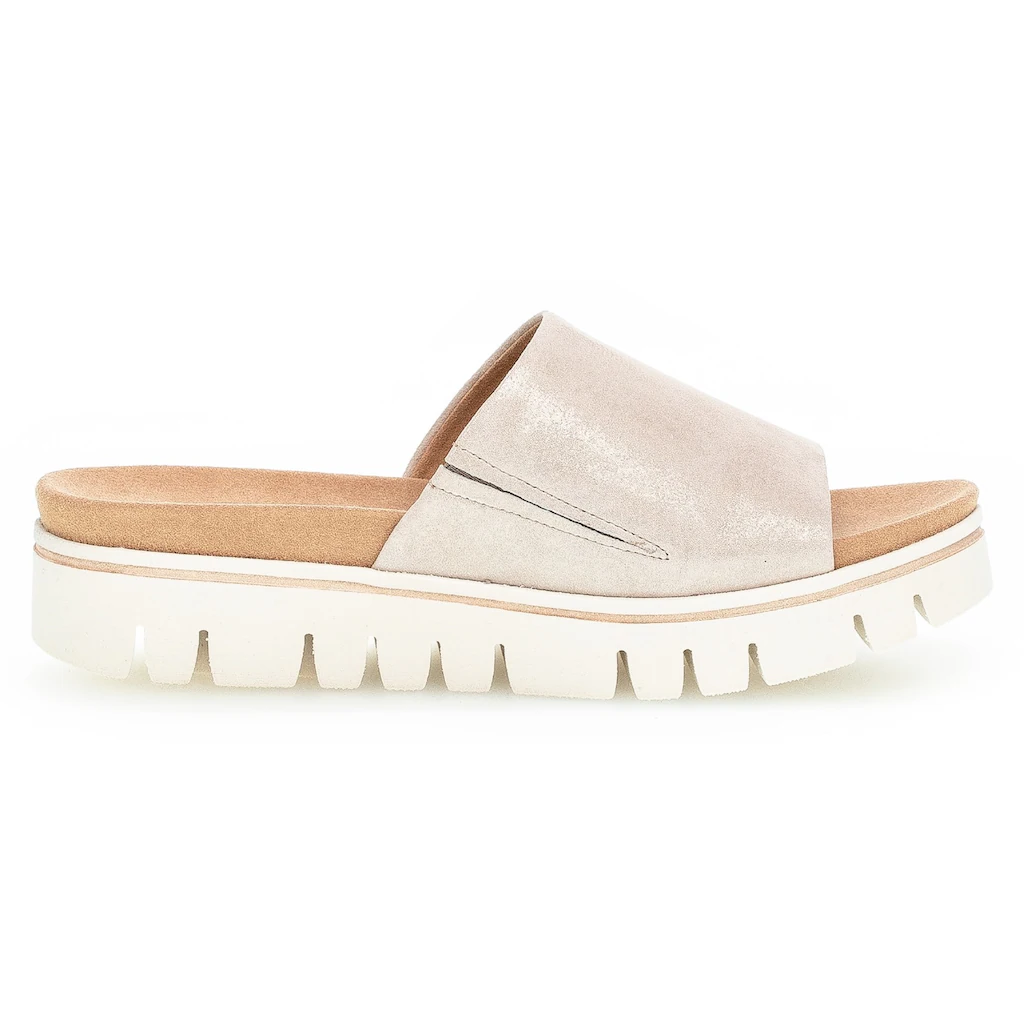 Gabor Pantolette Keilabsatz Sommerschuh Schlappen mit eingearbeitetem Gummizug online kaufen Clearance-Verkauf