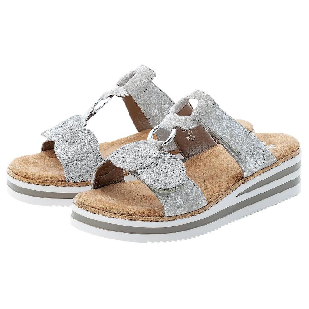 Rieker Pantolette Keilabsatz Sommerschuh Schlappen für den Sommer online kaufen Kostenloser Versand international