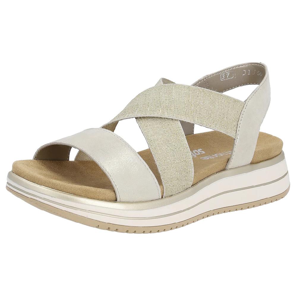 Remonte Riemchensandale Sommerschuh Sandalette Keilabsatz mit praktischem Gummizug online kaufen 50% Rabatt für begrenzte Zeit