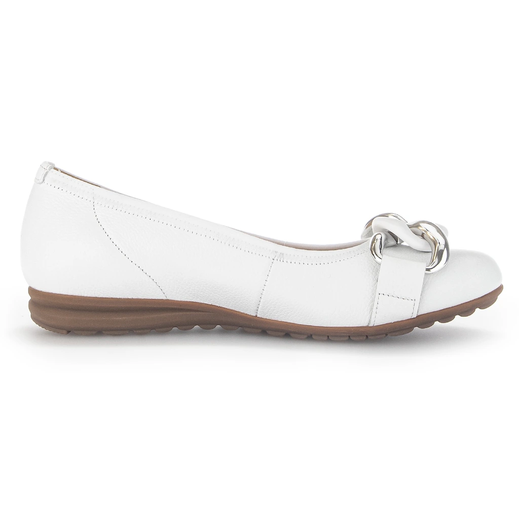 Gabor Ballerina »FLORENZ« Hochzeitsschuh Flache Schuhe Slipper mit eleganter Zierkette bestellen Limitierter Zeitrabatt