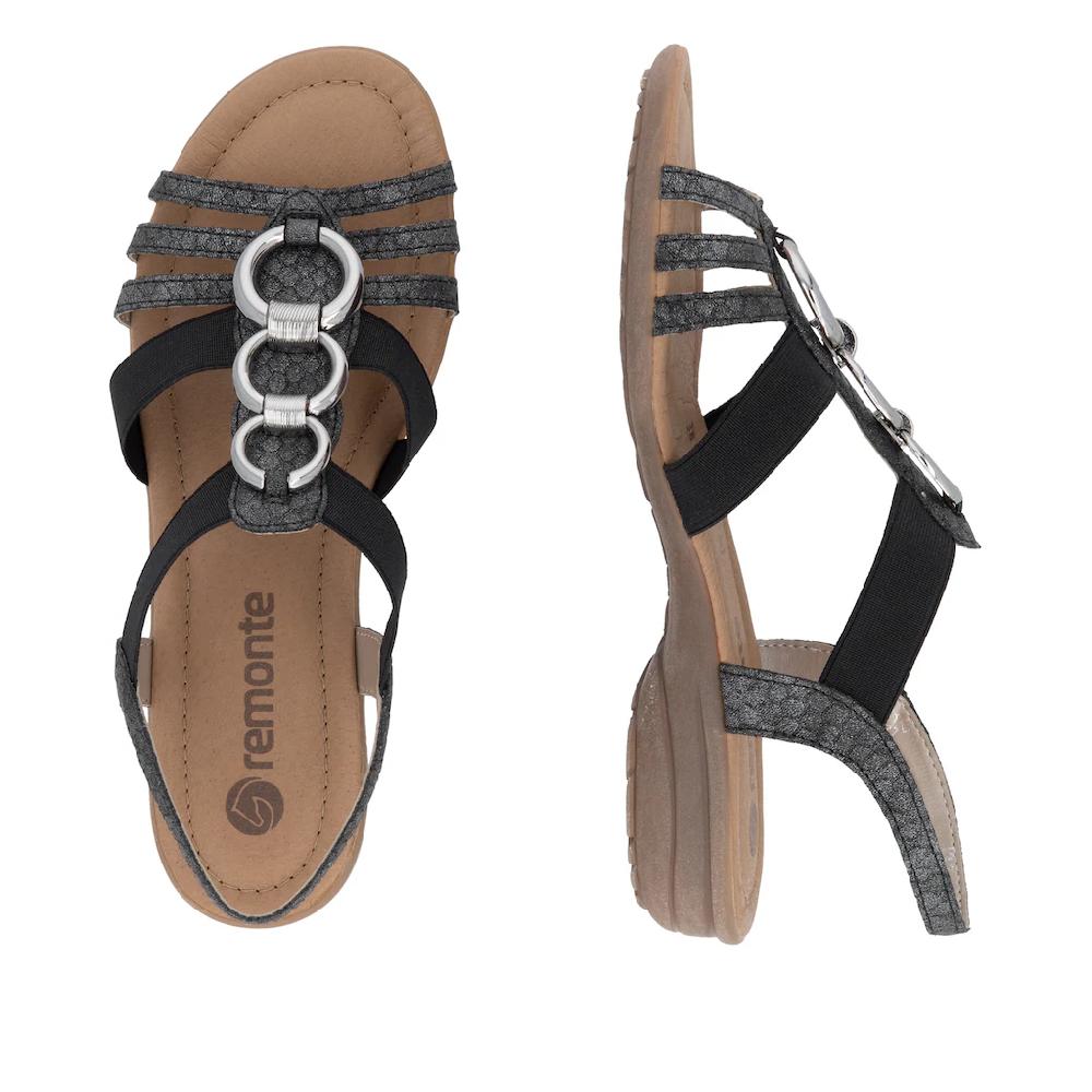 Remonte Sandale Sommerschuh Sandalette Keilabsatz mit Gummizügen Online Shopping