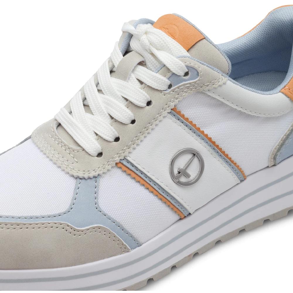 Tamaris Plateausneaker Freizeitschuh Halbschuh Schnürschuh mit farbigen Besätzen online bestellen Blitzangebot