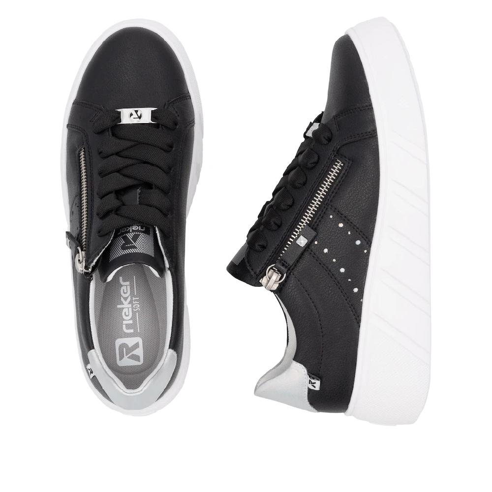 RIEKER Sport Plateausneaker Freizeitschuh Halbschuh Schnürschuh mit seitlicher Perforation kaufen Letzte 3 Tage