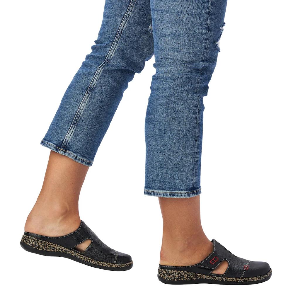 (Rieker Clog Hausschuh Sommerschuh Schlupfschuh mit praktischem Klettverschluss Zeitbegrenzte Promotion