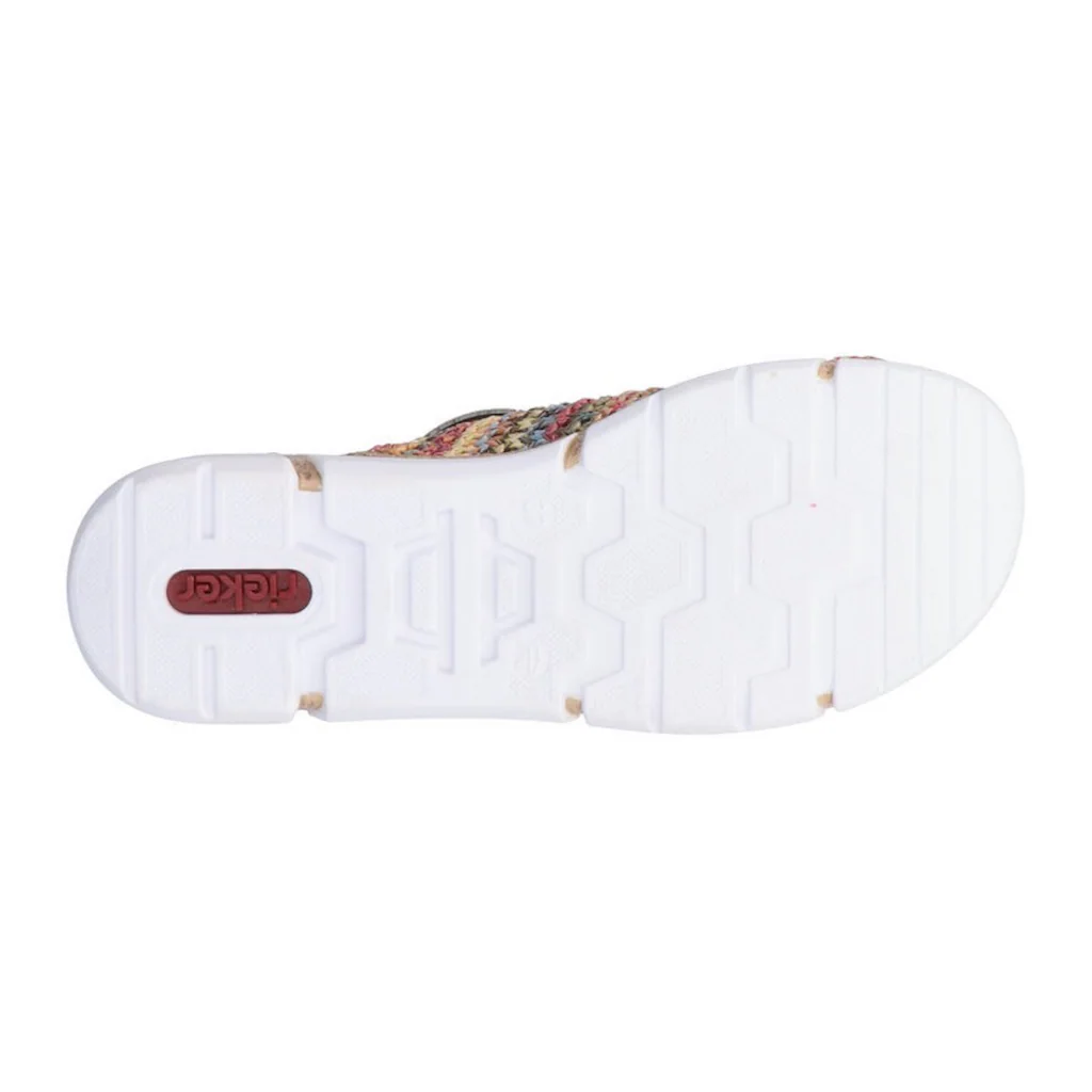 Rieker Pantolette Keilabsatz Sommerschuh Schlappen im Sommerlook online bestellen Fabrikladen