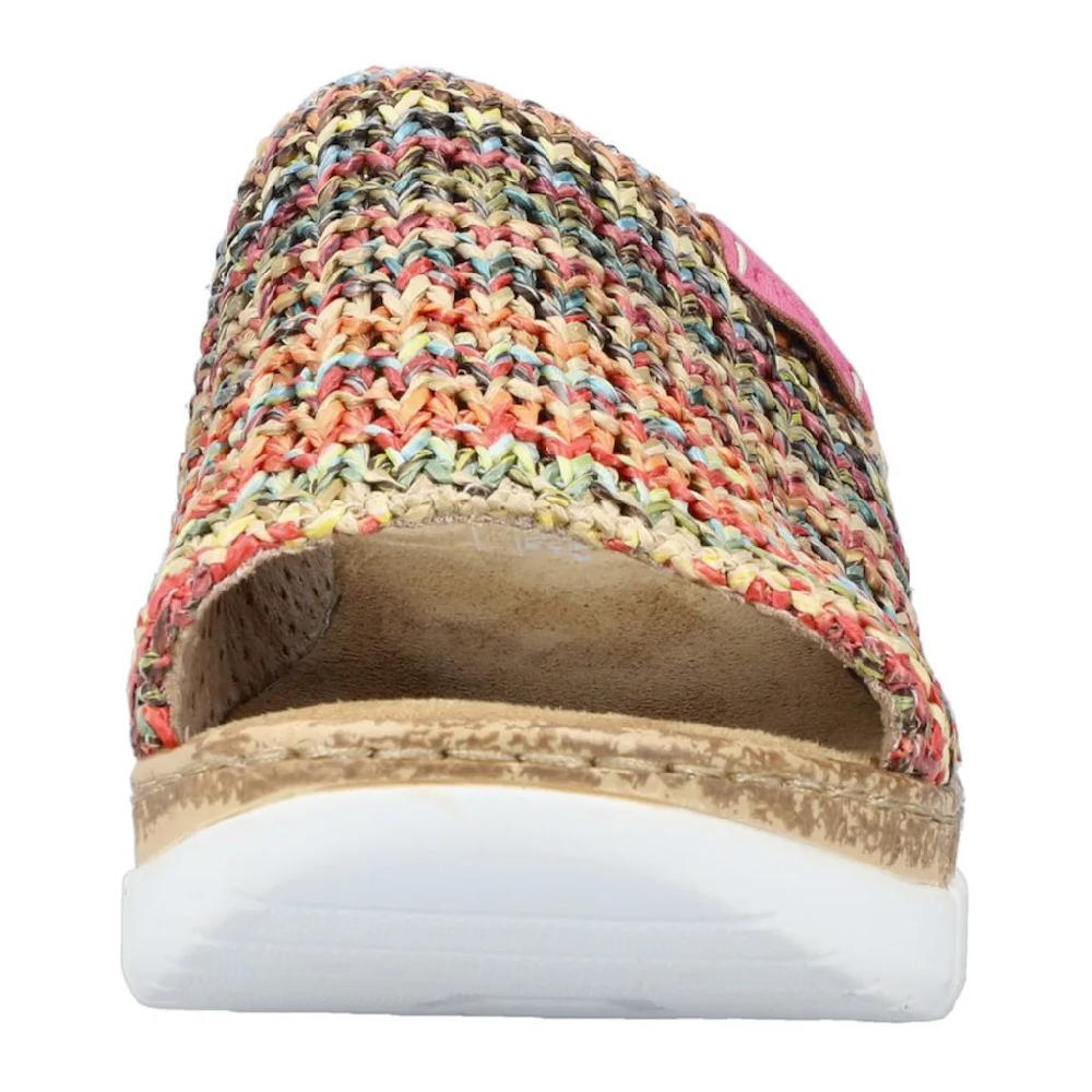 Rieker Pantolette Keilabsatz Sommerschuh Schlappen im Sommerlook online bestellen Fabrikladen
