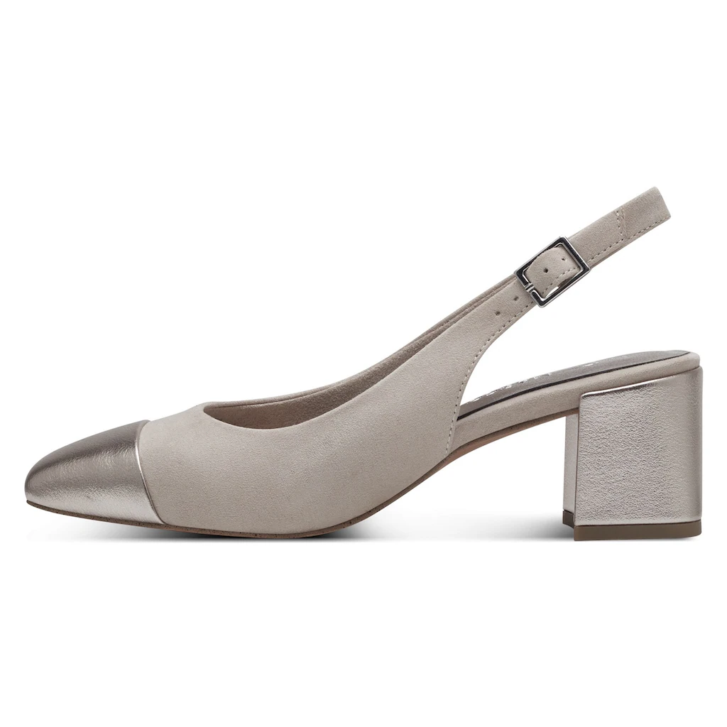 MARCO TOZZI Slingpumps Abendschuh Sommerschuh Blockabsatz in modischer Karreeform online kaufen Weihnachtsangebot