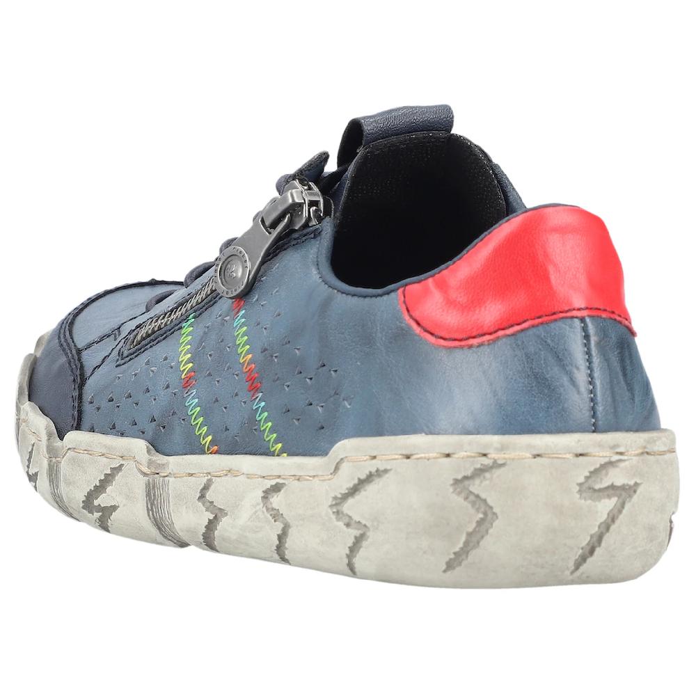 Rieker Sneaker Freizeitschuh Halbschuh Schlupfschuh mit bunter Ziernaht kaufen Online Outlet