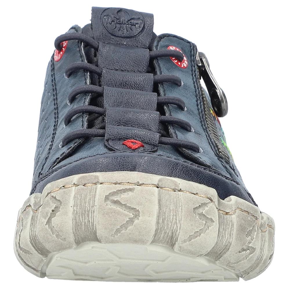 Rieker Sneaker Freizeitschuh Halbschuh Schlupfschuh mit bunter Ziernaht kaufen Online Outlet