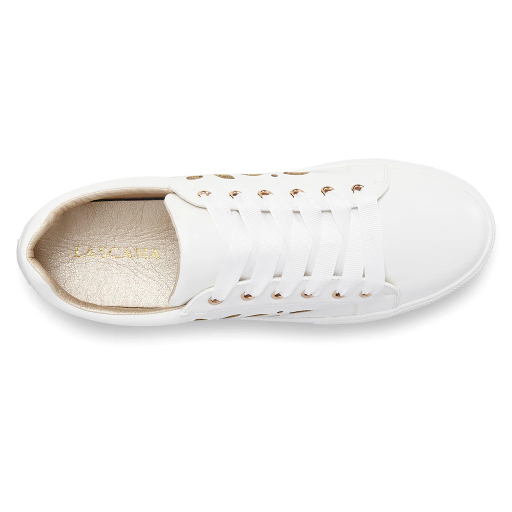 LASCANA Sneaker mit kleinen Cut-Outs Schnürhalbschuhe Freizeitschuhe VEGAN ▷ für Super Sparpreis
