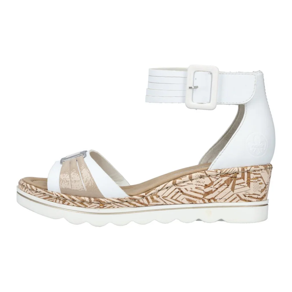Rieker Keilsandalette Sommerschuh Sandale Keilabsatz mit Print an der Laufsohle online kaufen Kostenlose Rückgabe
