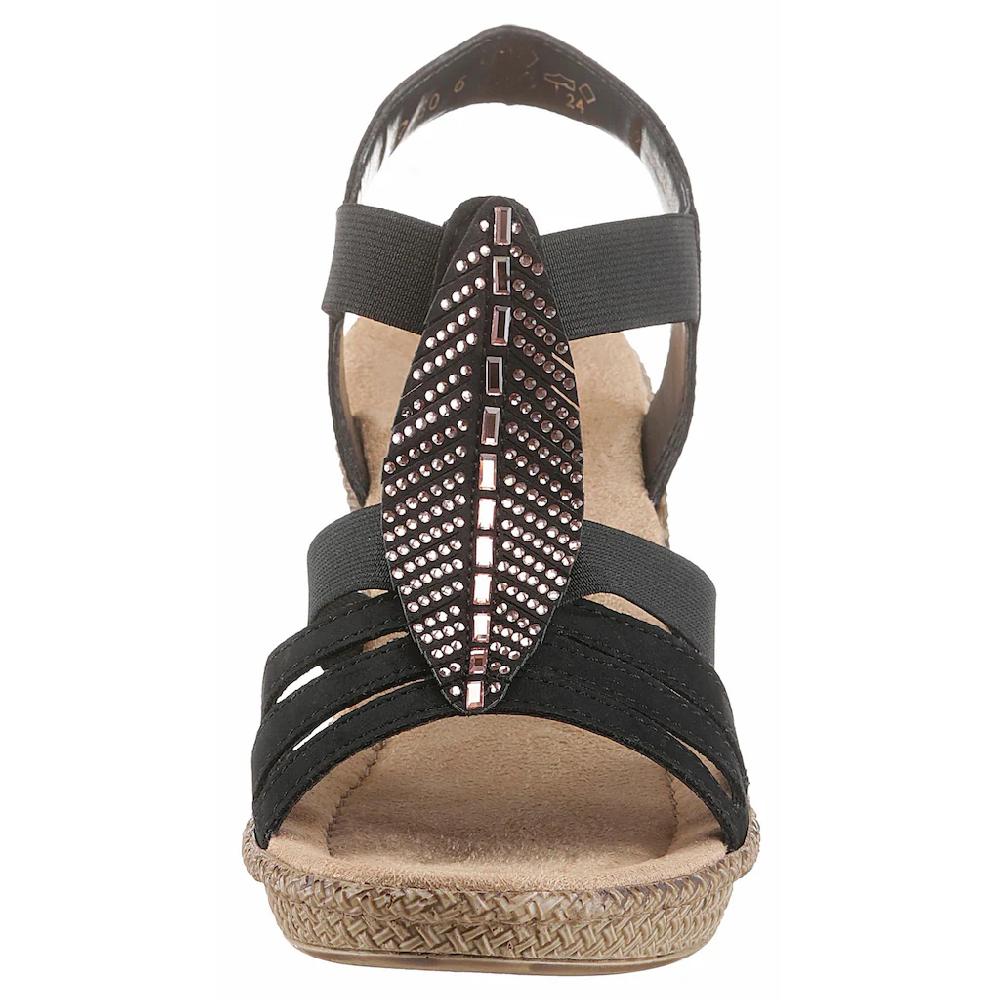 Rieker Sandalette mit Glitzersteinchen verziert online kaufen 50% Rabatt mit kostenlosem Versand