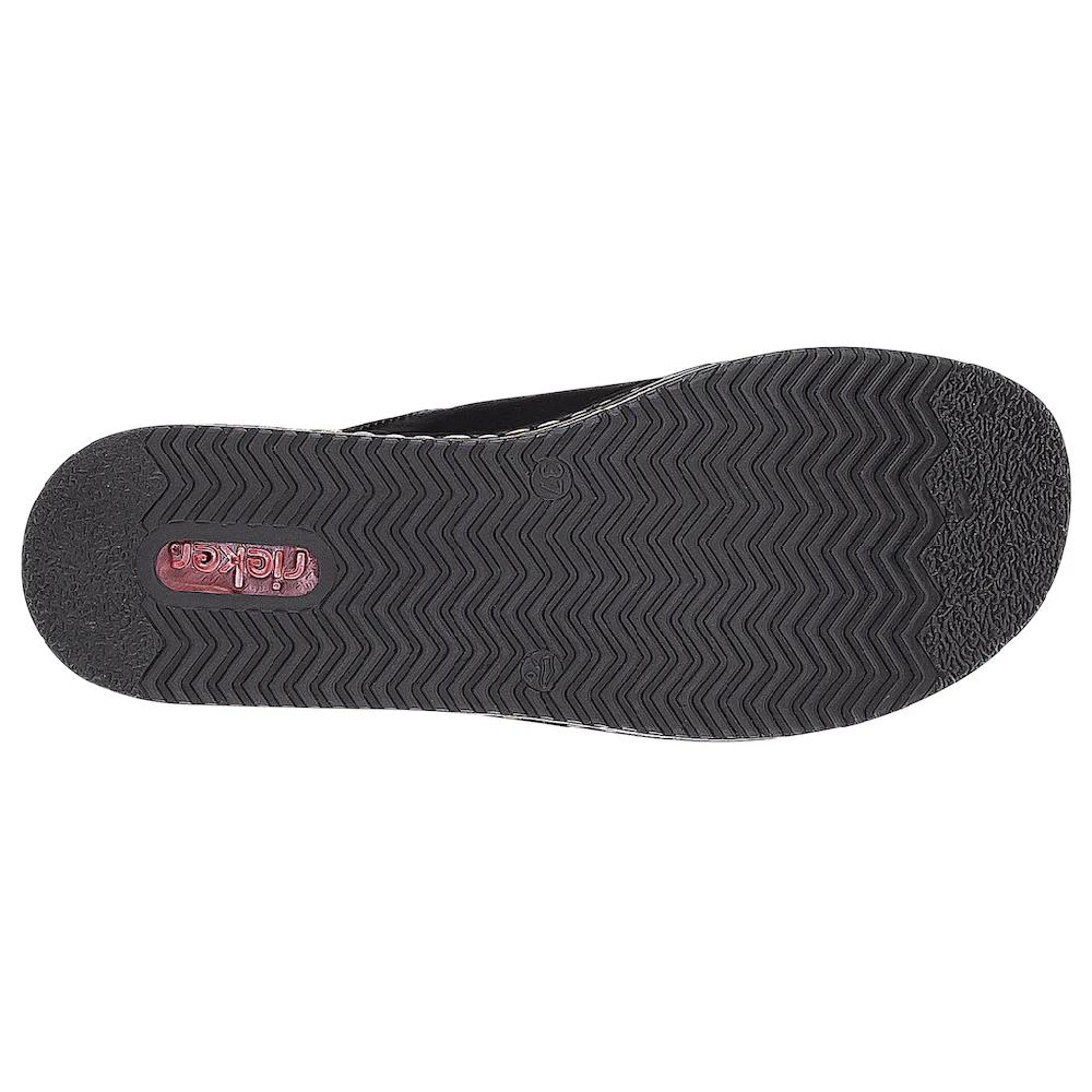 Rieker Pantolette Plateau Sommerschuh Schlappen in klassischer Optik online bestellen Kostenloser Versand international