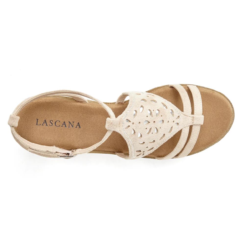 LASCANA Sandalette Sandalette Sommerschuh mit Keilabsatz gepolsterter Innensohle VEGAN kaufen Speichern exportieren