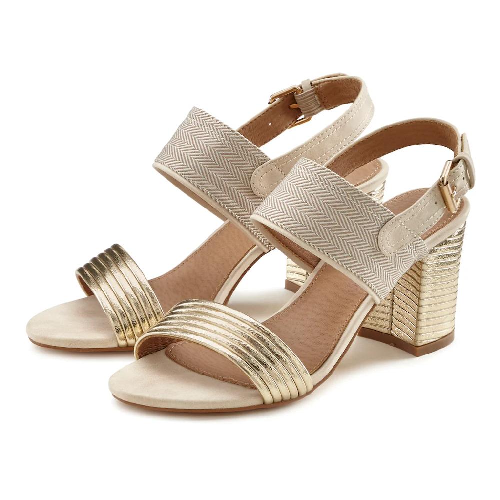 LASCANA Riemchensandalette Sandale Sommerschuh mit Blockabsatz VEGAN bestellen Sonderangebot
