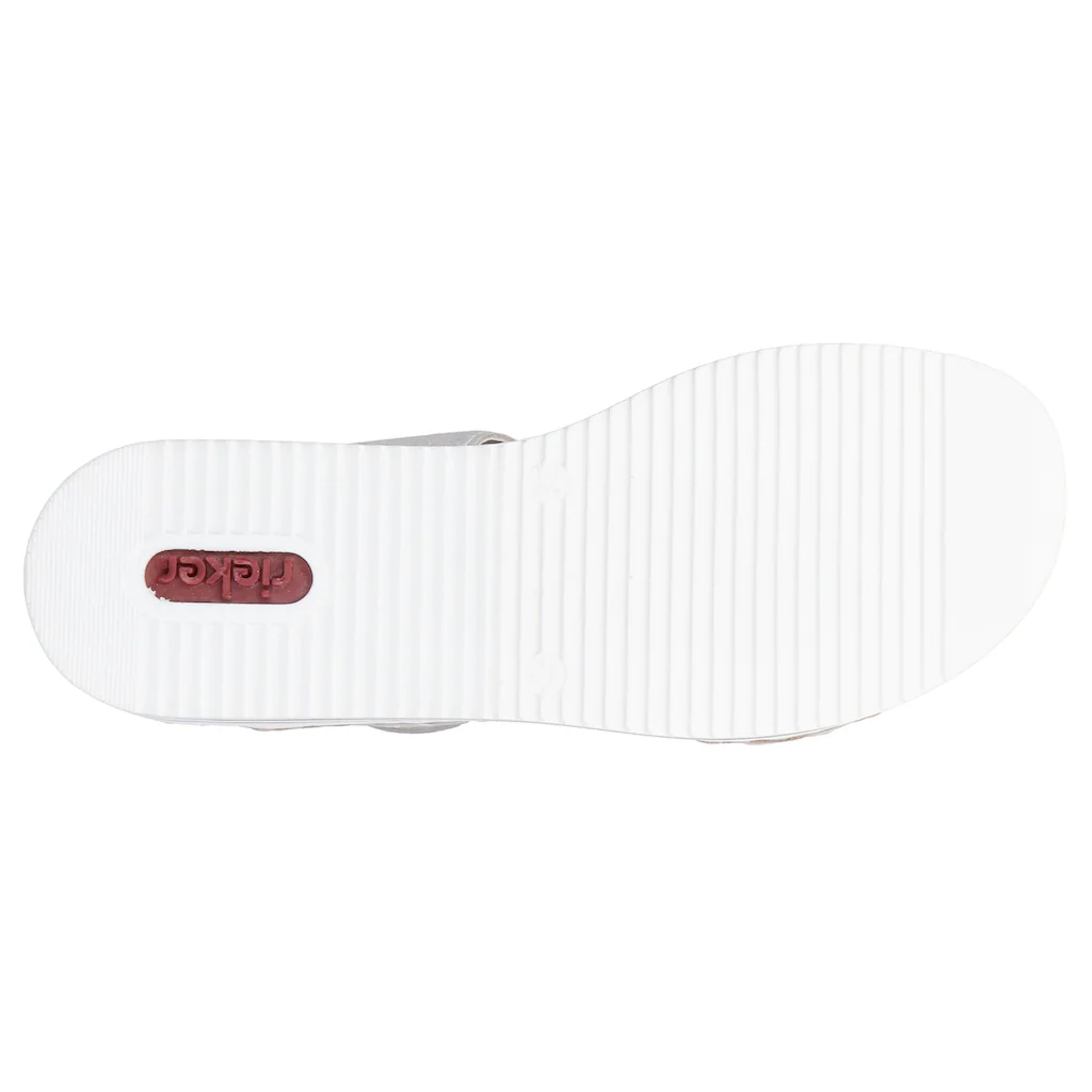 Rieker Pantolette Plateau Sommerschuh Schlappen mit Zierperlen und Pailetten bestellen Osterangebot