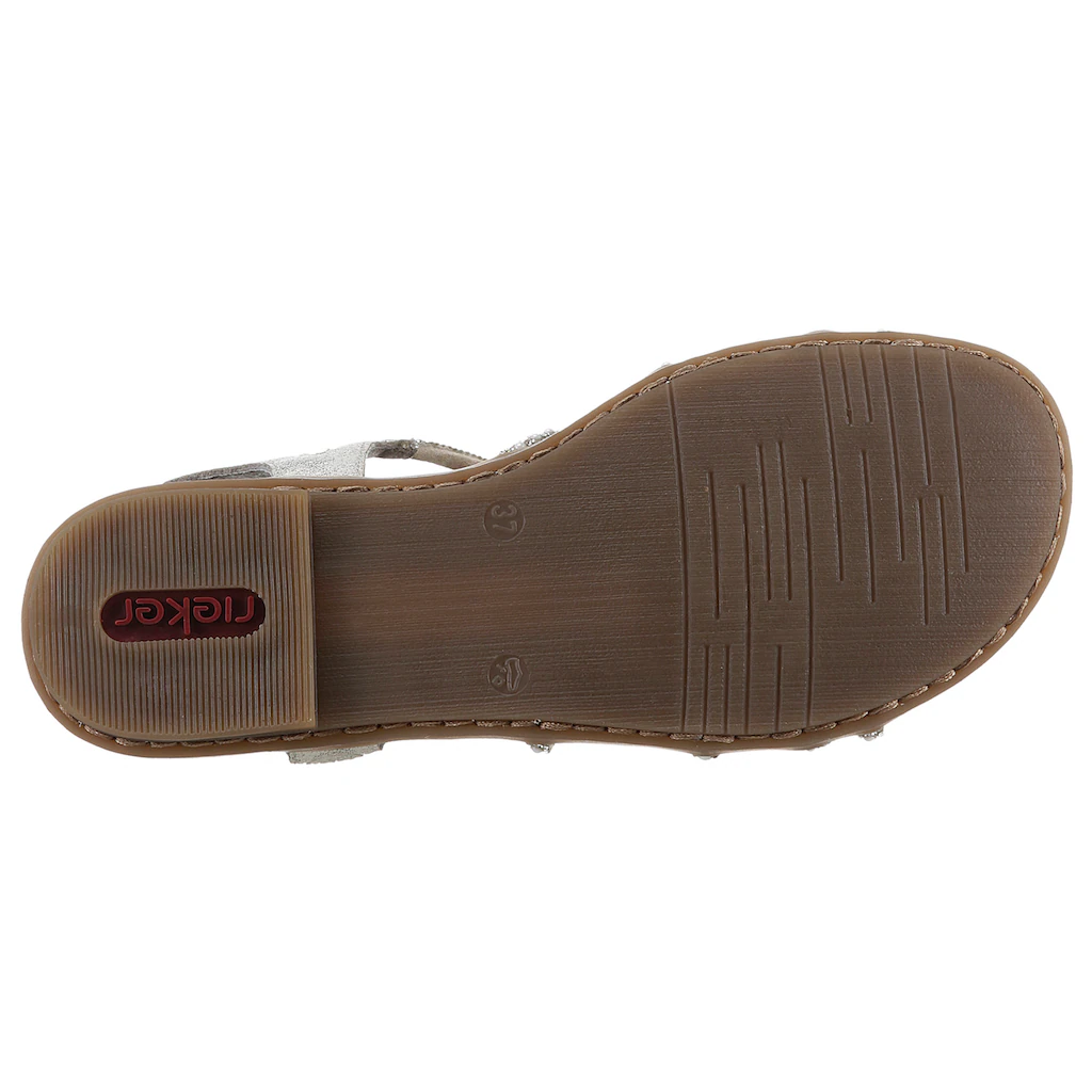 Rieker Riemchensandale Sommerschuh Sandalette Blockabsatz mit Gummizügen für guten Sitz kaufen Heißer Verkauf