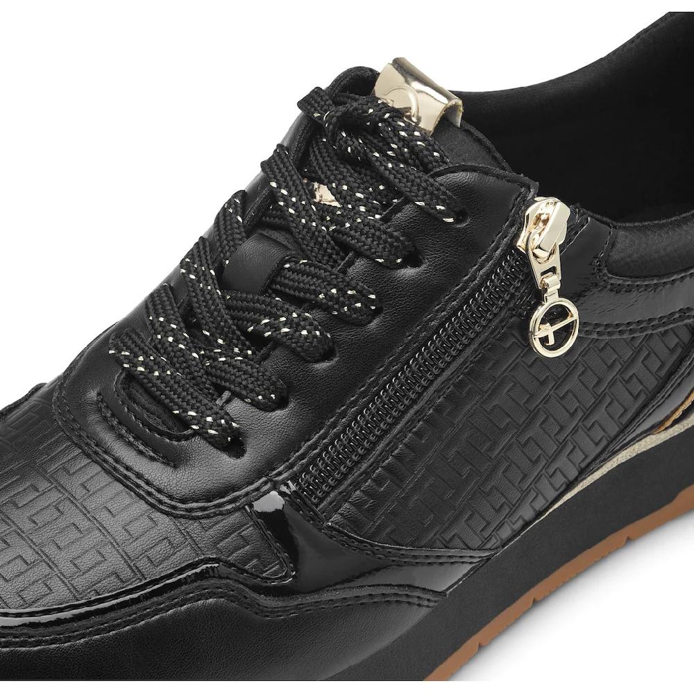 Tamaris Plateausneaker Freizeitschuh Halbschuh Schnürschuh mit dezenten Metallic-Details online bestellen Saisonale Angebote