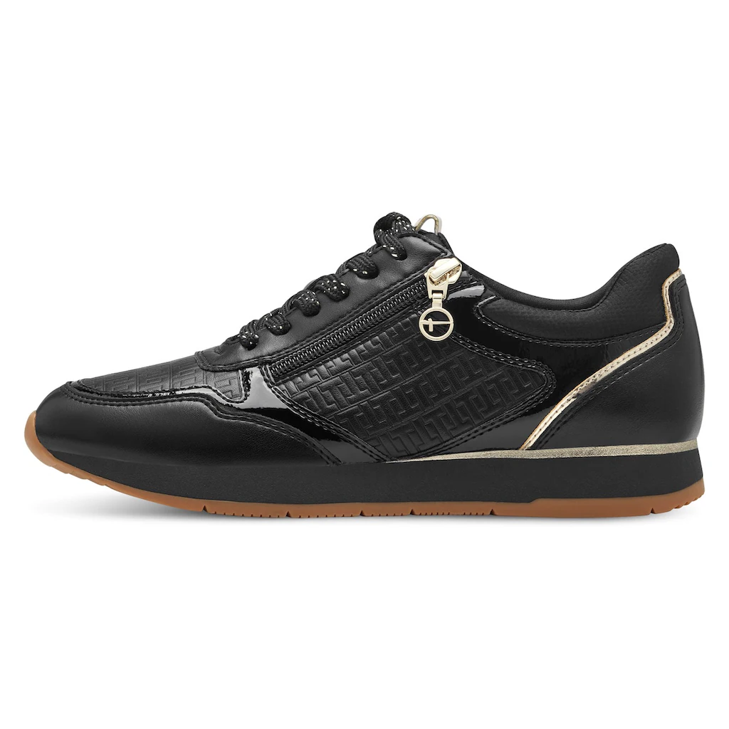 Tamaris Plateausneaker Freizeitschuh Halbschuh Schnürschuh mit dezenten Metallic-Details online bestellen Saisonale Angebote