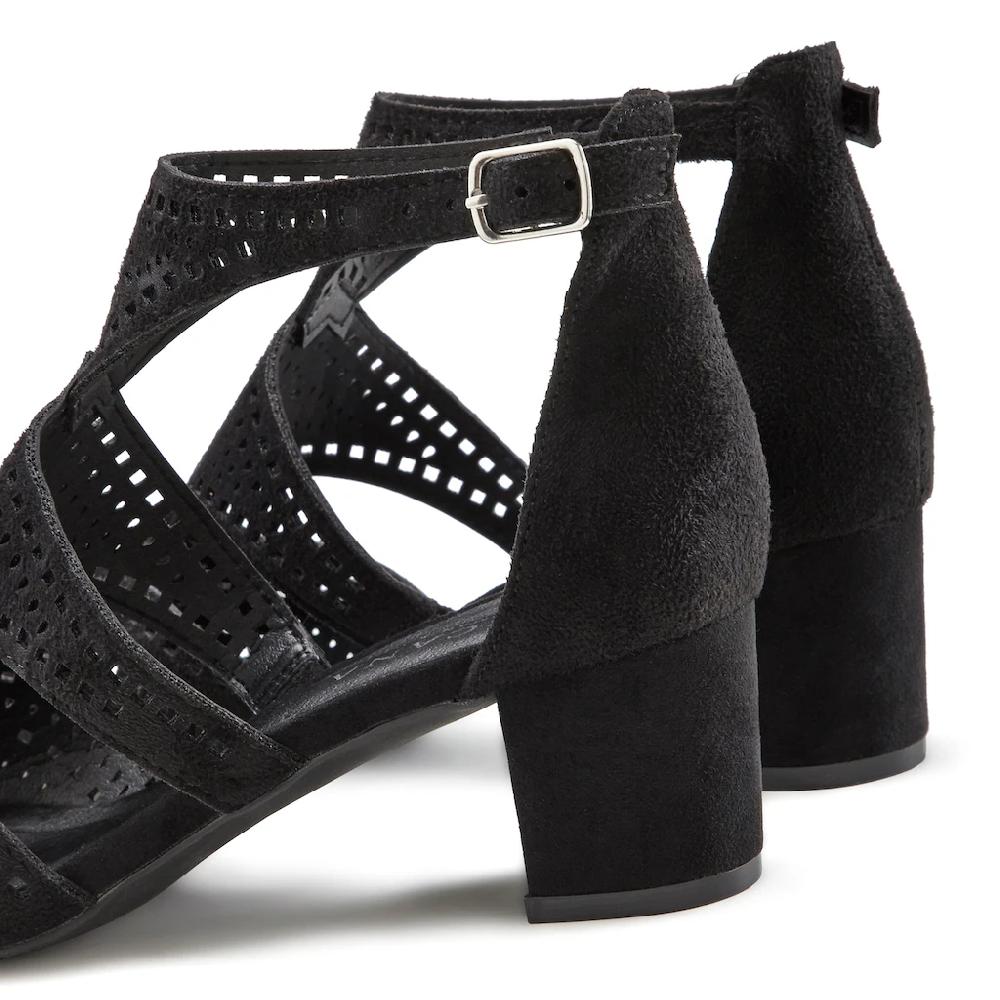 LASCANA Riemchensandalette Sandalette Sommerschuh mit Cut-Outs und bequemen Blockabsatz VEGAN bestellen Riesige Rabatte