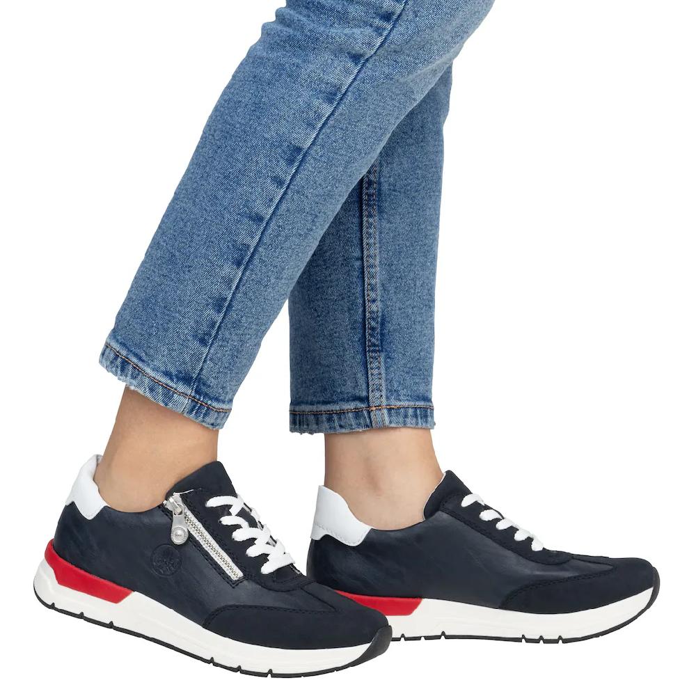 Rieker Keilsneaker Halbschuh Freizeitschuh Schnürschuh mit seiltichem Reißverschluss online bestellen Fabrikladen