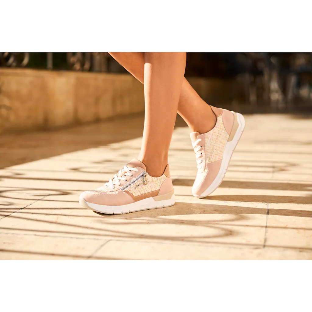 Rieker Keilsneaker Halbschuh Freizeitschuh Casual-Schnürschuh im Materialmix kaufen Angebote