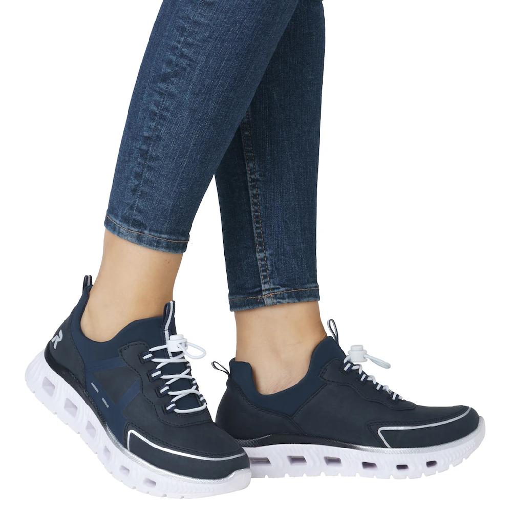 RIEKER Sport Slip-On Sneaker Schlupfschuh Halbschuh Freizeitsneaker mit Schnellverschluss im Angebot