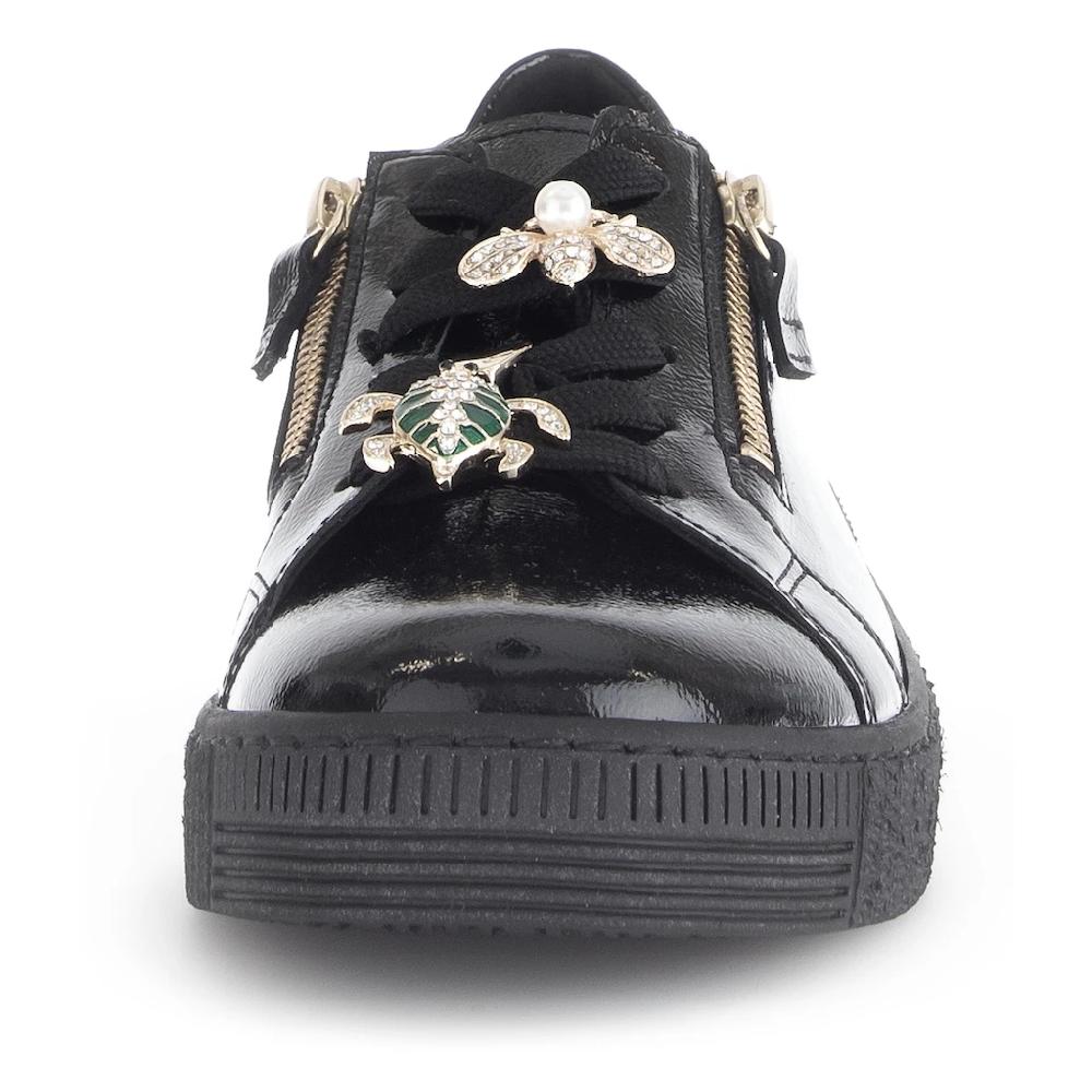 Gabor Plateausneaker Freizeitschuh Halbschuh Schnürer mit edlen Schmuck-Tiermotiven online bestellen Fabrikverkauf