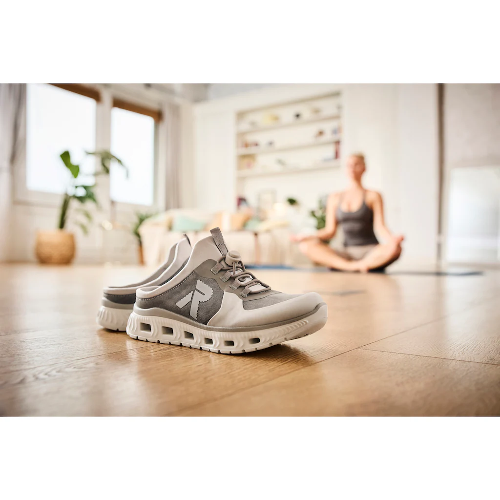 RIEKER Sport Clog Schlupfschuh Sabot Sneaker mit aufgesetztem Schnellverschluss Flash Sale