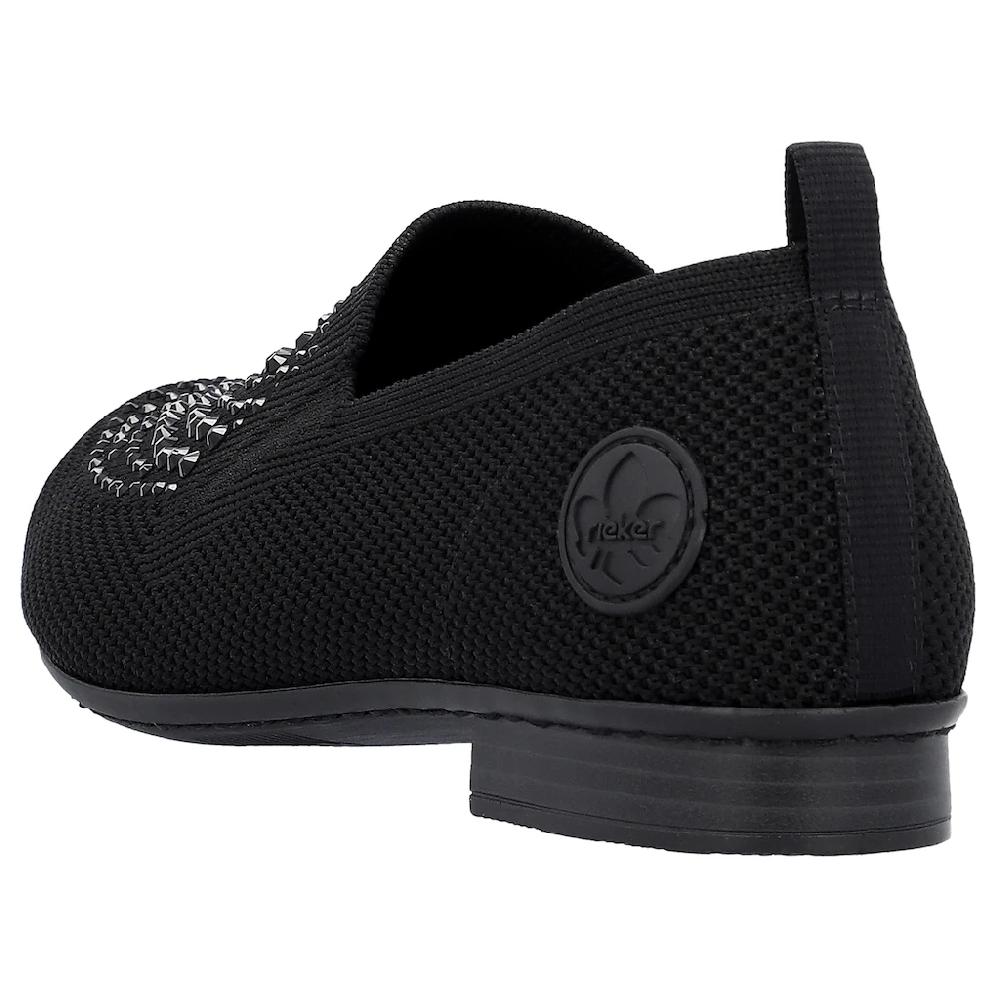 Rieker Slipper Loafer Business Schuh mit Strass-Steinchen verziert ▷ für Vatertagsangebot