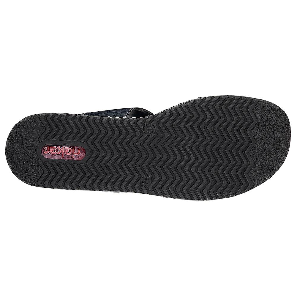 Rieker Pantolette Keilabsatz Sommerschuh Schlappen mit Riemchen in Flechtoptik ▷ für Letzter Tag