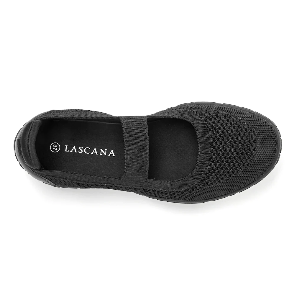 LASCANA Sneaker Ballerinas »Riemchenballerina Slip-On-Sneaker« Freizeitschuh Slipper Halbschuh superleicht flexible Sohle VEGAN bestellen Zeitbegrenzte Promotion