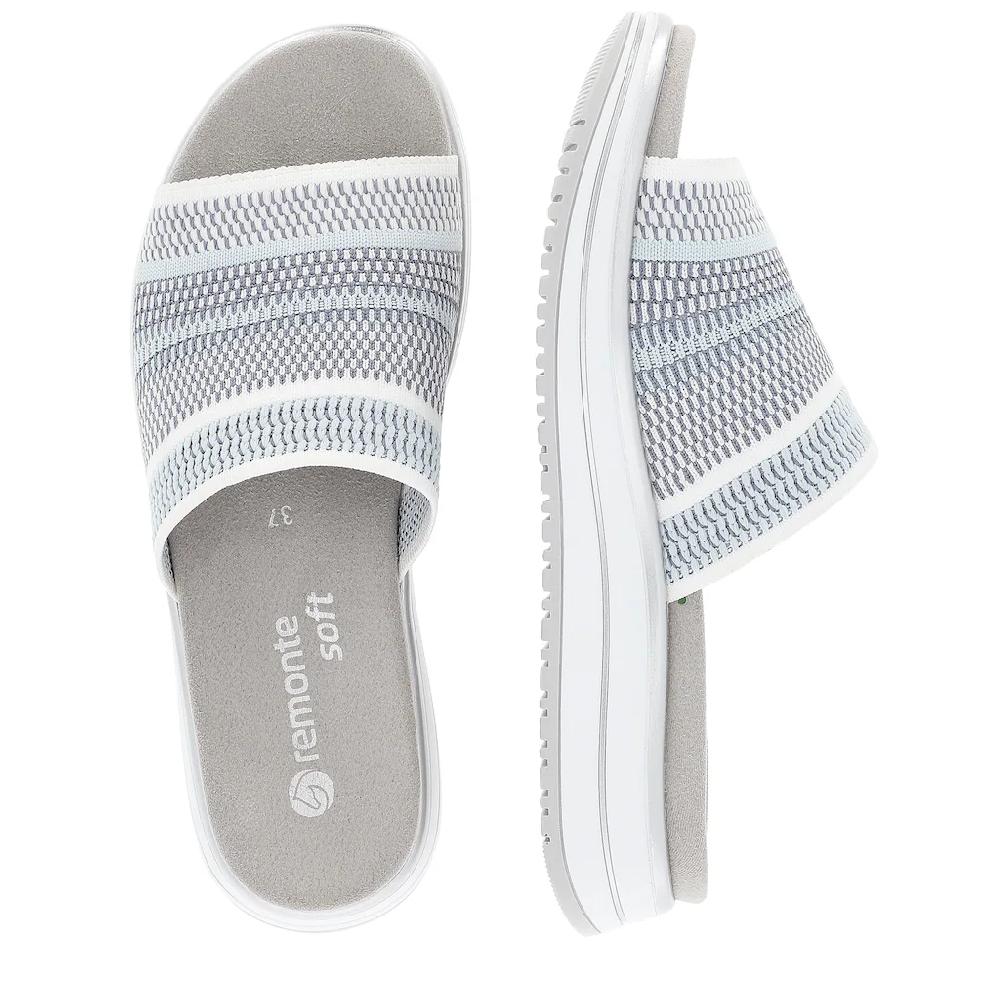 Remonte Pantolette Keilabsatz Sommerschuh Schlappen mit praktischem Gummizug ▷ für Auslauf