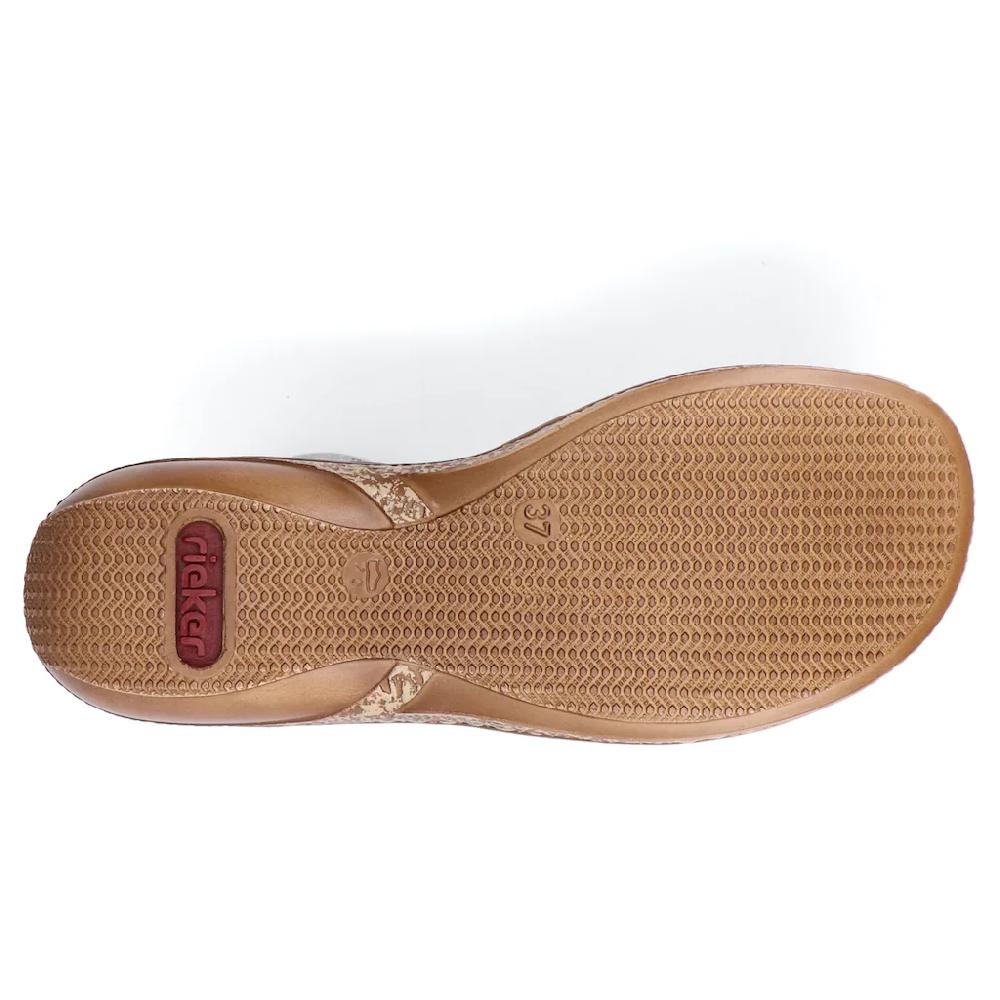 Rieker Riemchensandale Sommerschuh Sandalette Keilabsatz mit Zierperlen besetzt bestellen Verkauf