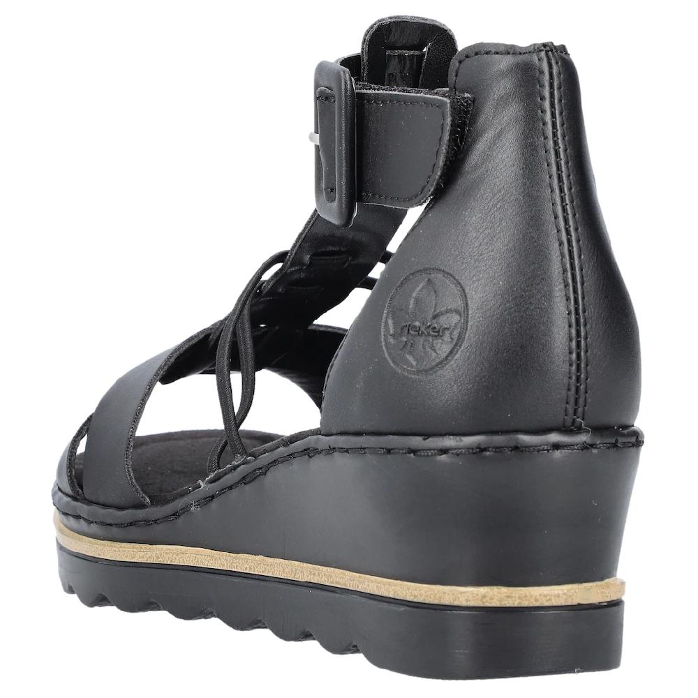Rieker Keilsandalette Sommerschuh Sandale Keilabsatz mit Klettverschluss-Riemchen kaufen Hotsell