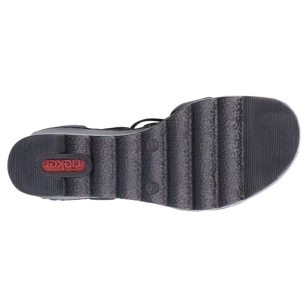 Rieker Keilsandalette Sommerschuh Sandale Keilabsatz mit Klettverschluss-Riemchen kaufen Hotsell