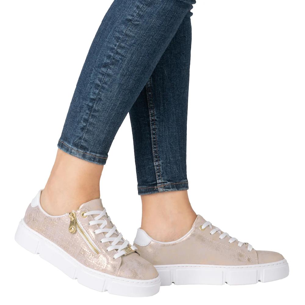 Rieker Plateausneaker Freizeitschuh Halbschuh Schnürschuh mit Reißverschluss kaufen im Angebot