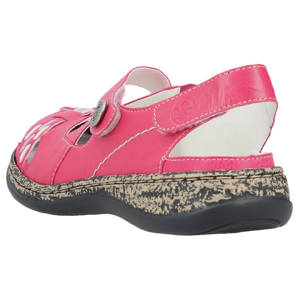 Rieker Klettschuh Sommerschuh Keilabsatz Riemchensandale mit Kontrastnähten online kaufen Black Friday