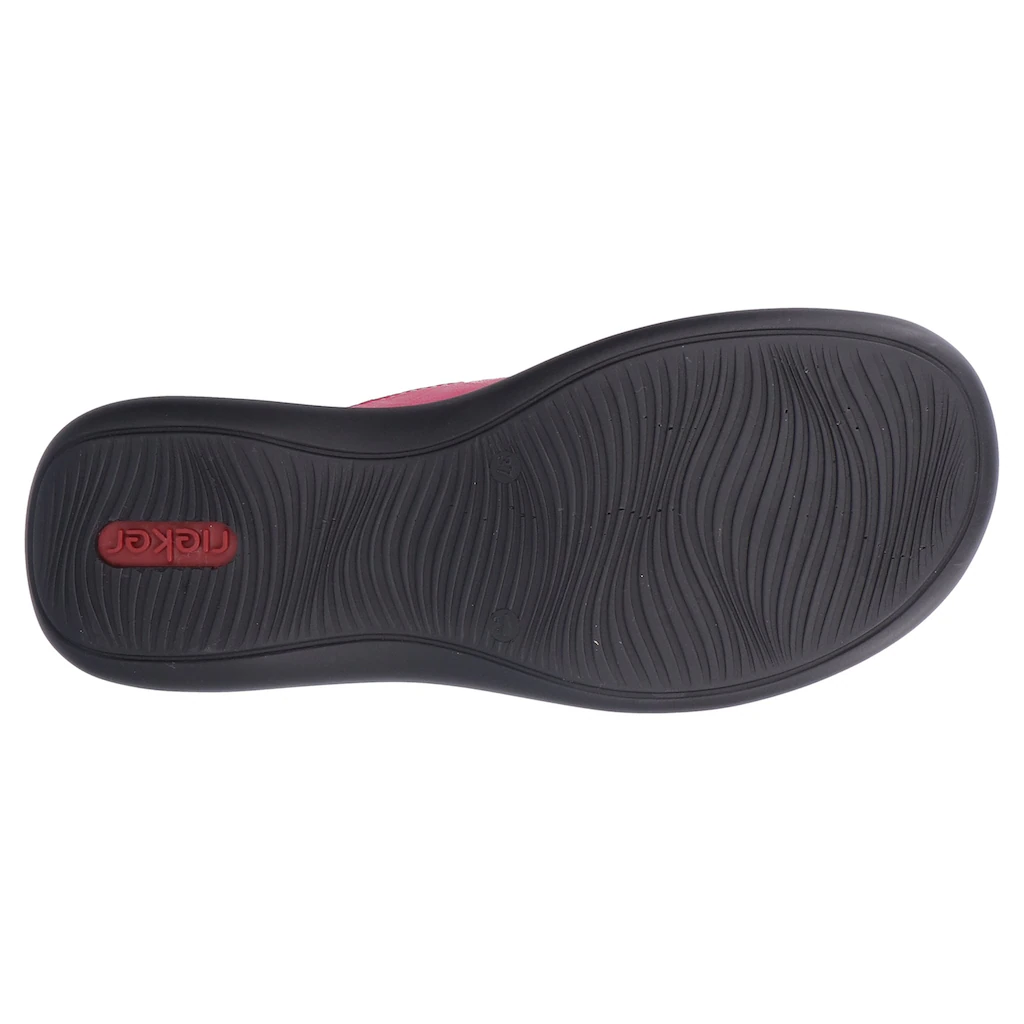 Rieker Klettschuh Sommerschuh Keilabsatz Riemchensandale mit Kontrastnähten online kaufen Black Friday